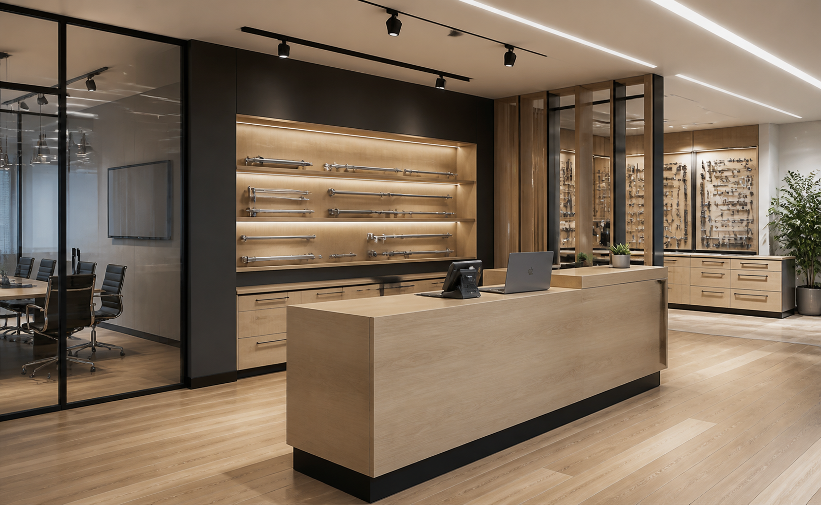嘉定办公室局部重塑｜展示区与会议区升级 - 图片2